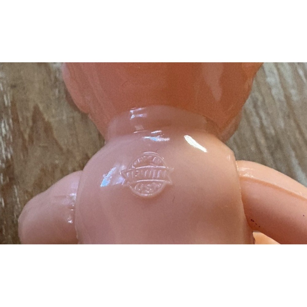 Vintage Irwin hard plastic kewpie type doll side glance eye + handmade outfit - Picture 5 of 6